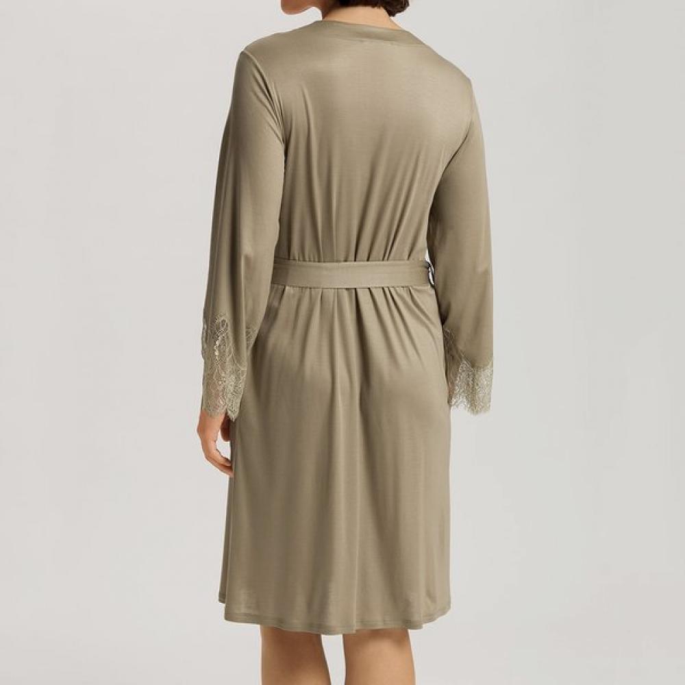 Hanro Melia Lace Tencel  Robe  74804 Ice Flow  Silver Sage 