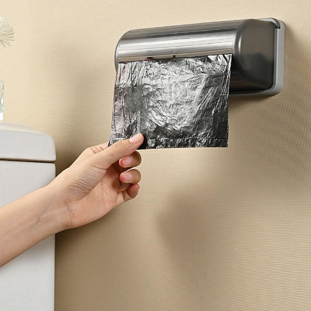Wall Mounted Trash Bags Storage Box Plastic Grocery Bag Holder Garbage Bag Dispenser  Bathroom
