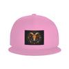 Aries Zodiac Celestial Goat and Ram Horns Print Baseball Caps Snapback Fashion Baseball Hats Casual Casquette Outdoor for Unisex