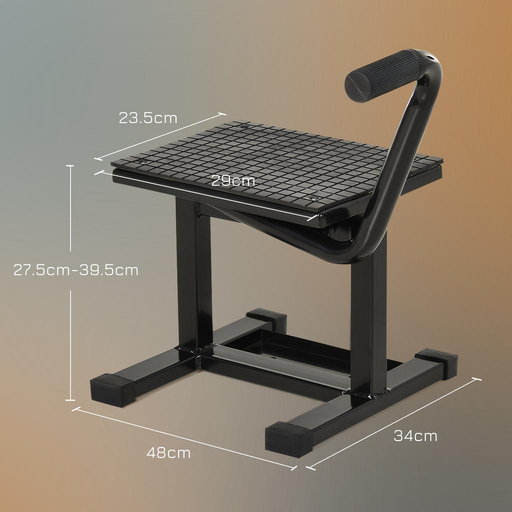 Steel Motorbike Jack Lift 27.5 39.5 H Cm Black