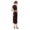 Traditional Chinese Women Long Cheongsam Bridesmaid Short Sleeve Evening Dress