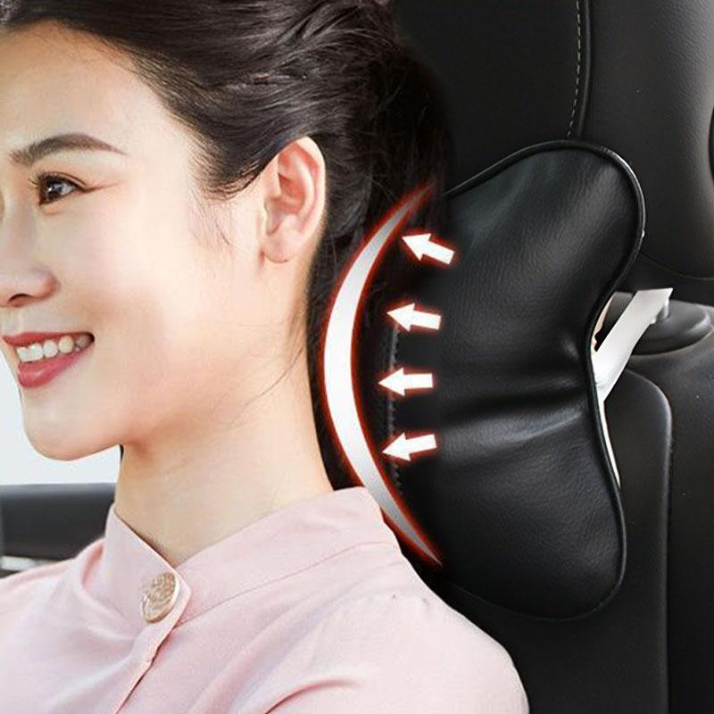 1/2Pcs Car Seat Headrest Auto Logo Neck Pillow Car Accessories For Ford Mustang F10 Zapatillas Miniatura Gt Shelby 2005 2015 Mujer 2012 Kuga