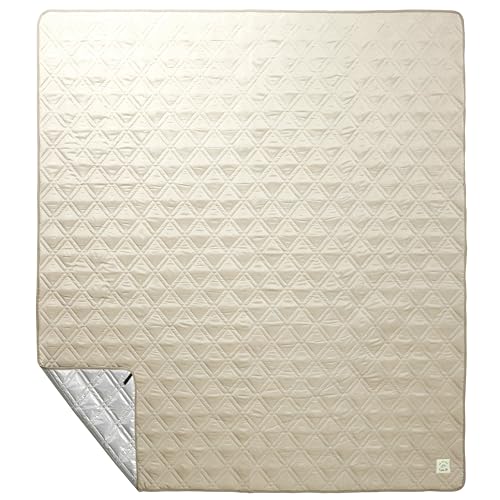 Captain Stag (CAPTAIN STAG) Water-Repellent Quilted Picnic Sheet, 200 X 180 Cm, with Loops, Khaki, Monte (UB-3070)