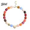 Stylish Neck Accessory Chunky Beaded Choker Bohemian Colorful Beads Necklace