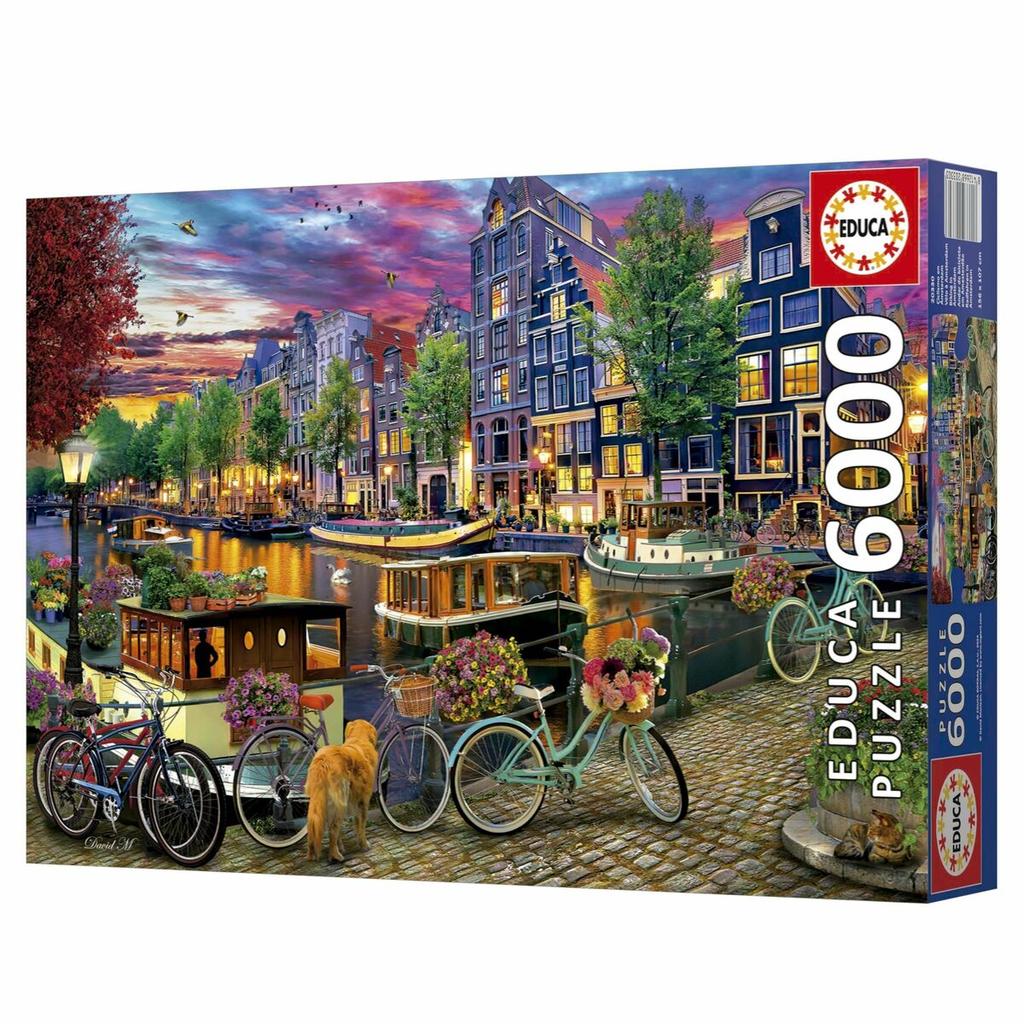 Puzzle Educa Bicicletas em Amesterdão 6000 Peças