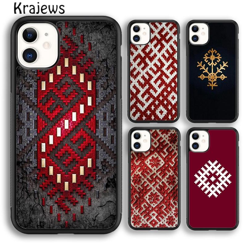 Krajews Latvian Ethnic Sun Tree Luxury Phone Case Cover For IPhone 18 17 Air 16 15 14 plus 11 12 13 pro max coque Fundas