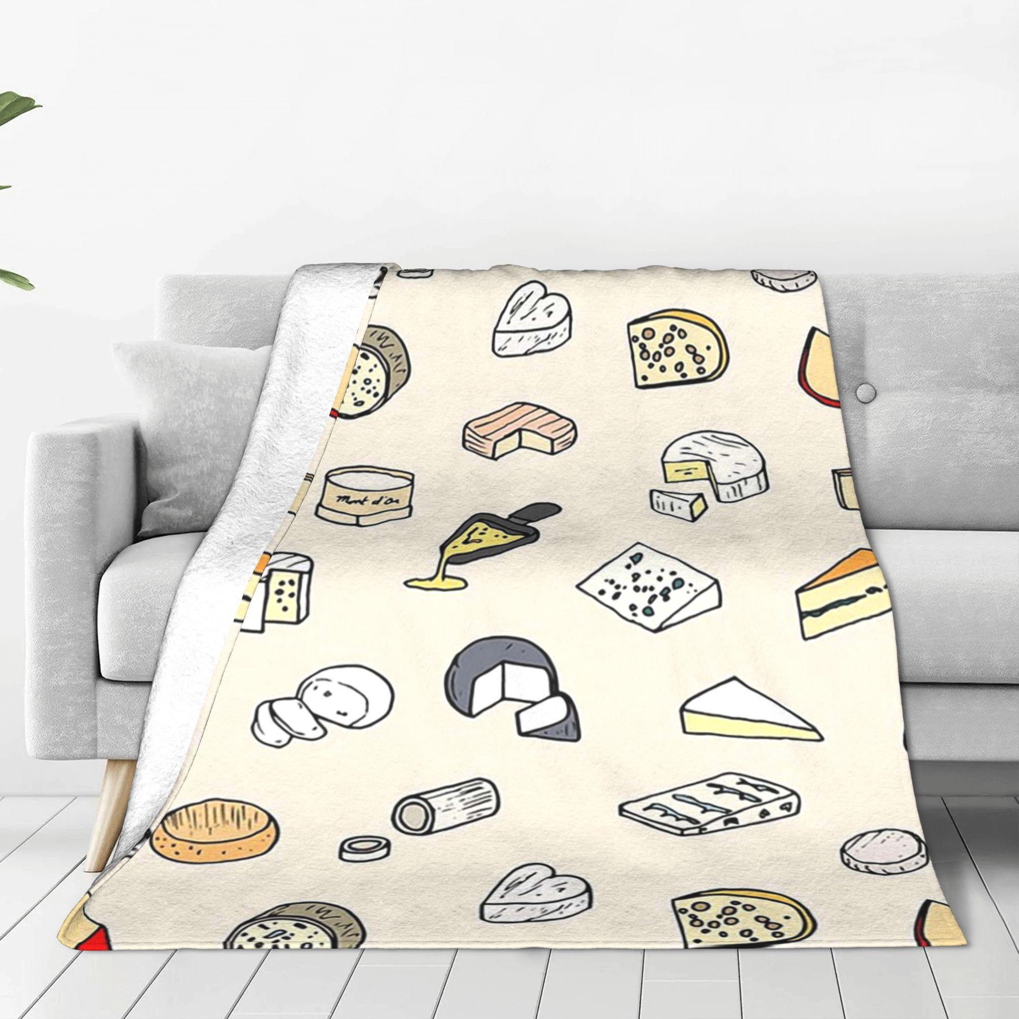 Exquisite Fashion Items Unisex Cheese Pattern Blanket Lightweight Fleece Sofa Throw Blanket For Couch Bedding Outdoor Throws Bedspread Quilt