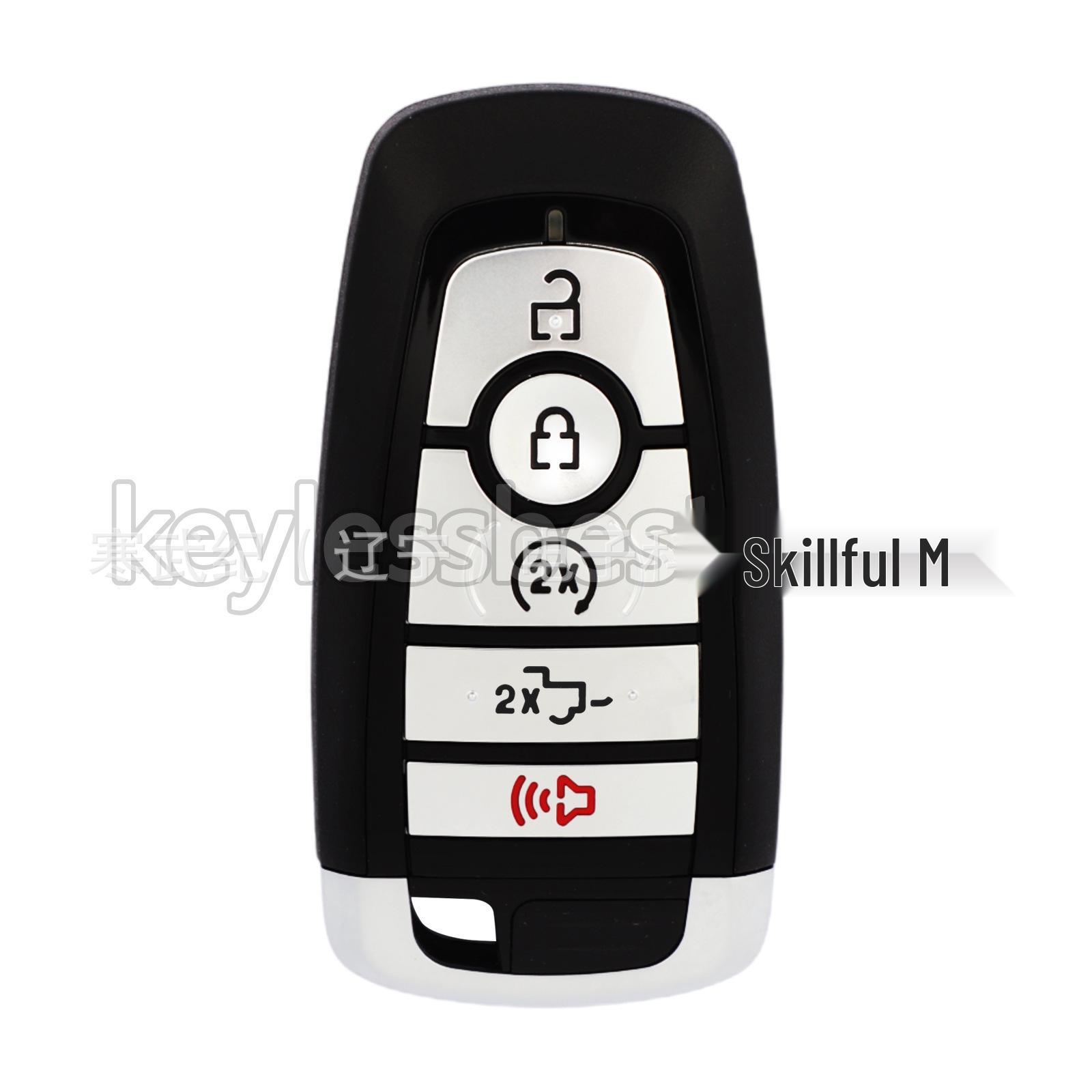 

Compatible 5-Button Car Key Remote Control for Ford F-250, F-350, F-450 (Model: M3N-A3C108397) 5.4*4.2*1.4 cm чёрный