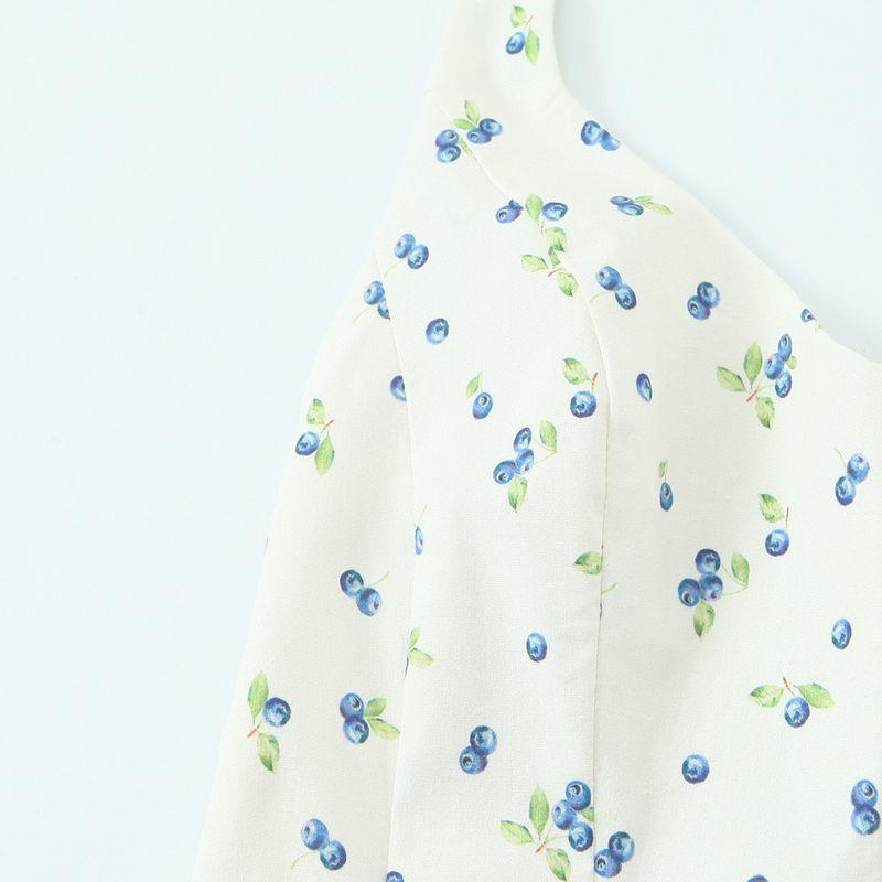 Kaslead New Women clothes Western Style Flower Print Poplin Neck Collar Top 3152086 080