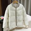 Fake Two-piece Knitted Splicing Down Cotton-padded Jacket for Women's 2025 Autumn and Winter New Women's Clothing Thickened Warm Cotton-padded Jacket