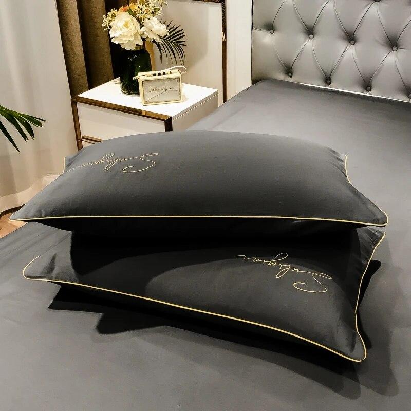 Sada ložního prádla z egyptské bavlny 400TC Luxusní Full Queen Povlečení na přikrývku Sada prostěradla na polštář Povlečení na polštář Nordic Simple Style