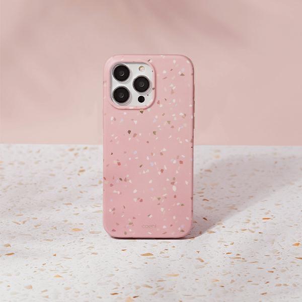 Custodia per iPhone 14 Pro UNIQ Coehl Terrazzo Rosa