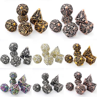 Metal Dice - Polyhedral Dice Set 7pcs DND Dice for DND RPG Board Game Accessories