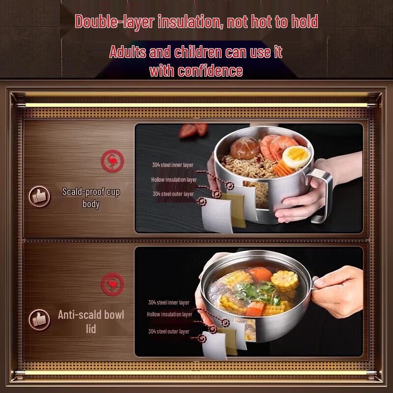 SSGP Stainless Steel Instant Noodle Bowl