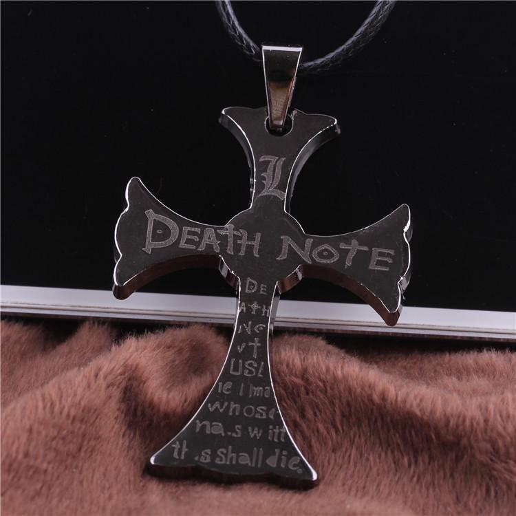 Buy Animation Accessories DEATH NOTE Logo Cross Necklace at