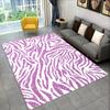 3D-Teppich mit buntem Zebra-Muster, Teppich für Wohnzimmer, Schlafzimmer, Sofa, Büro, Fußmatte, Dekoration, rutschfeste Bodenmatte für Kinder
