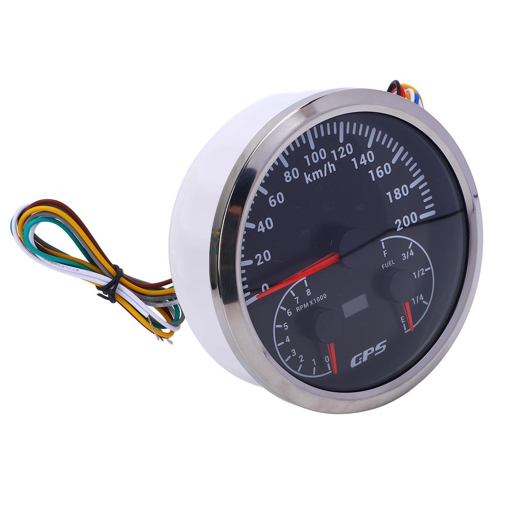 110mm GPS Odometer 0 To 200KM H Multifunctional 0 To 8000RPM Tachometer E 1 4 1 2 3 4 F Fuel Level Gauge with Turn