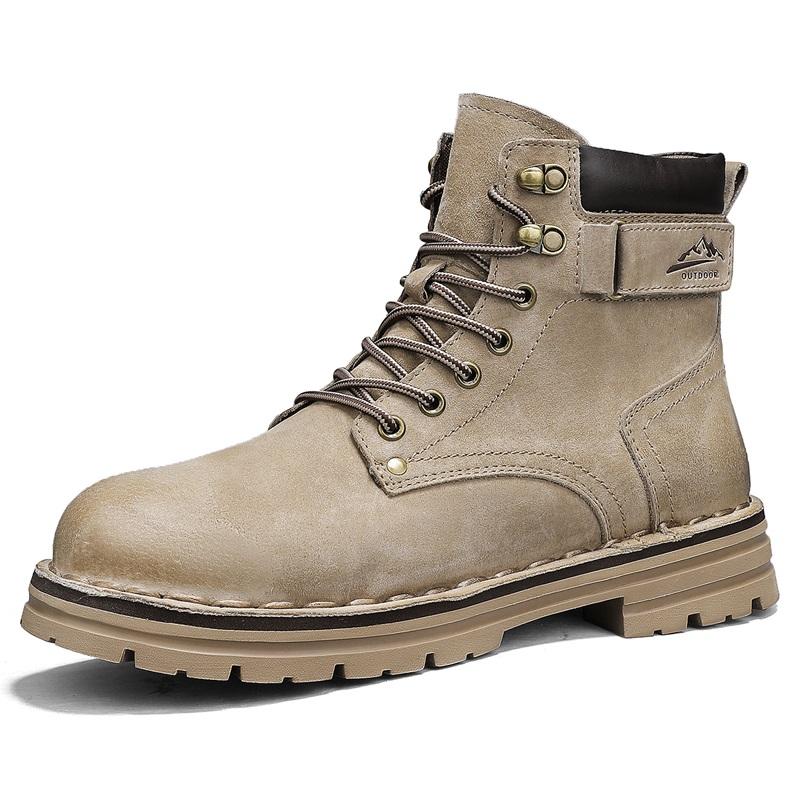 

Luxury Brand Outdoor Men s Boots High-Top Leather Hiking Boots Classic Male Ankle Shoes Motocross Sneakers Casual Leather Shoes 45