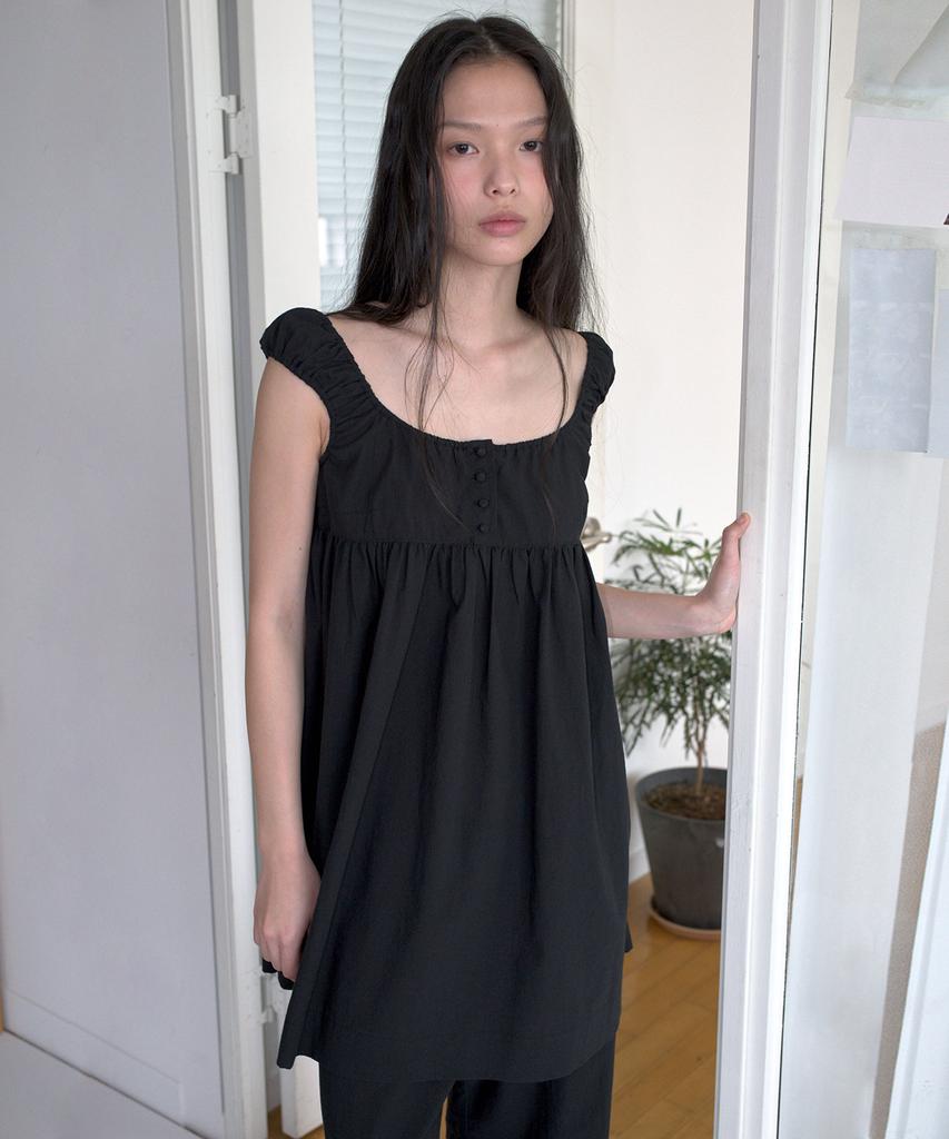 Obeodyupeulleeo Cotton Baby Doll Dress_Black