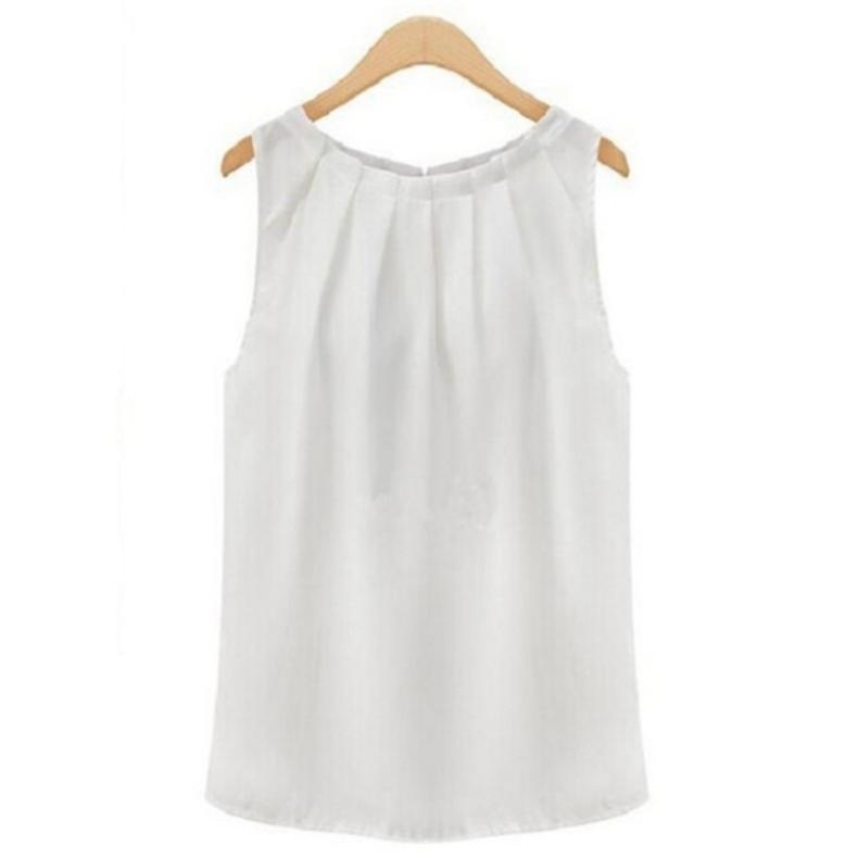 

Женский однотонный жилет без рукавов с круглым вырезом, темпераментный, универсальный, однотонный M белый