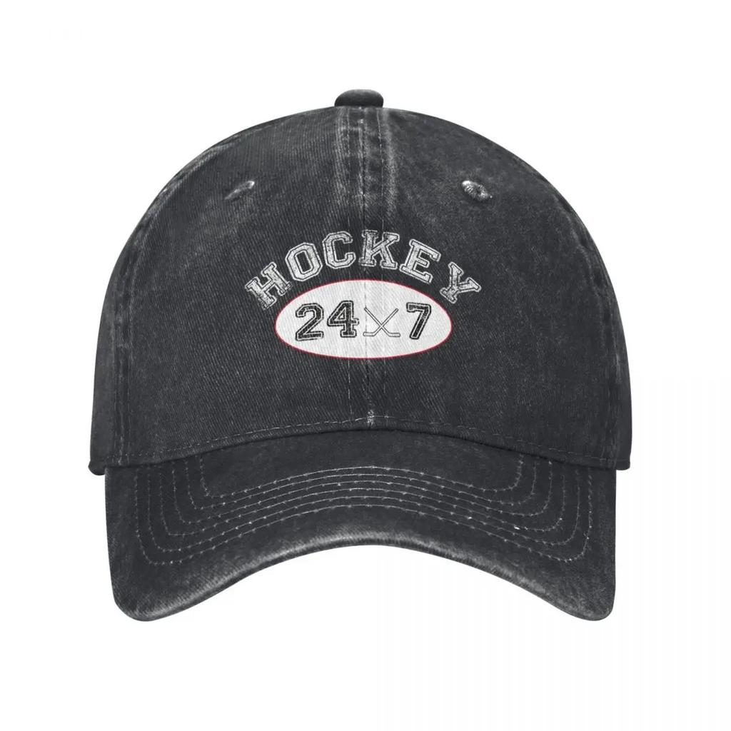 Hockey X Black  White Baseball Cap Christmas Hat Sun Caps Beach Winter Hats for Unisex Unisexs Luxury Womens