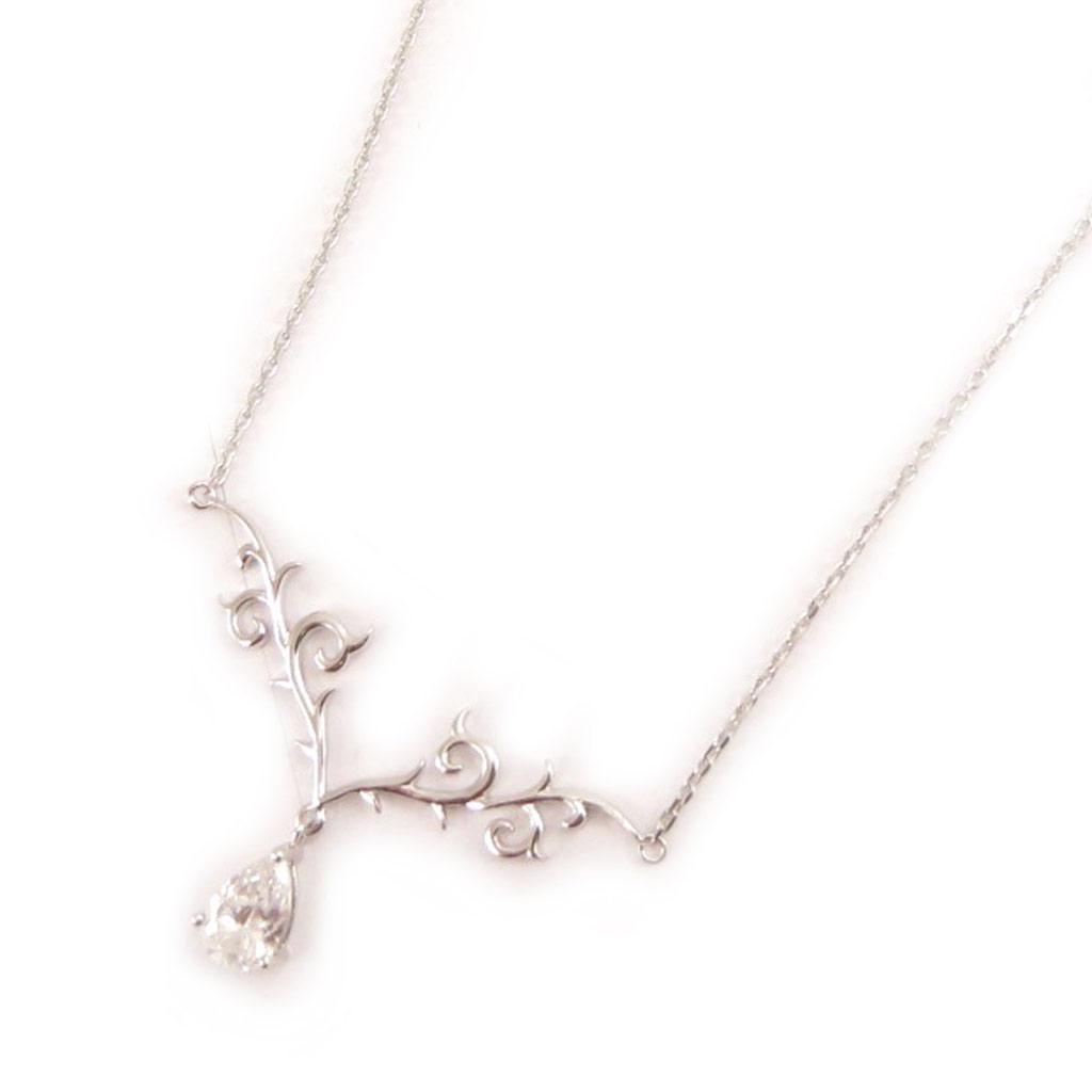 Les Trésors De Lily [C4572] - Silver Necklace 'Anastacia' Silver White (rhodium-plated) - 50x15 Mm