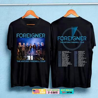 T-shirt Concert Farewell Historic Tour 2023 Étranger Noir Rock Hommes Devant Femmes