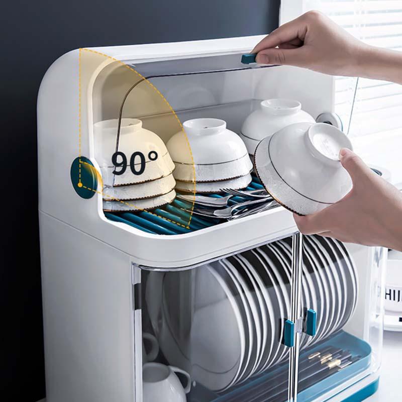 2 Layers Bowl Drainer Cupboard Kitchen Dish Rack Drying Rack Dishes Home Holder Plastic Plate Storage Table Organizer