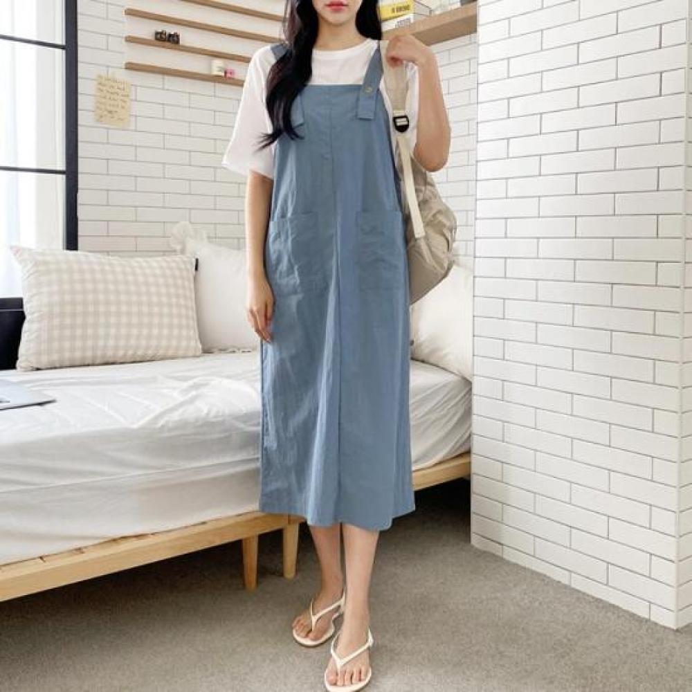 New ArrivalS Open Run Lipmakkel Long Front Pocket DreSS SuSpender Women S