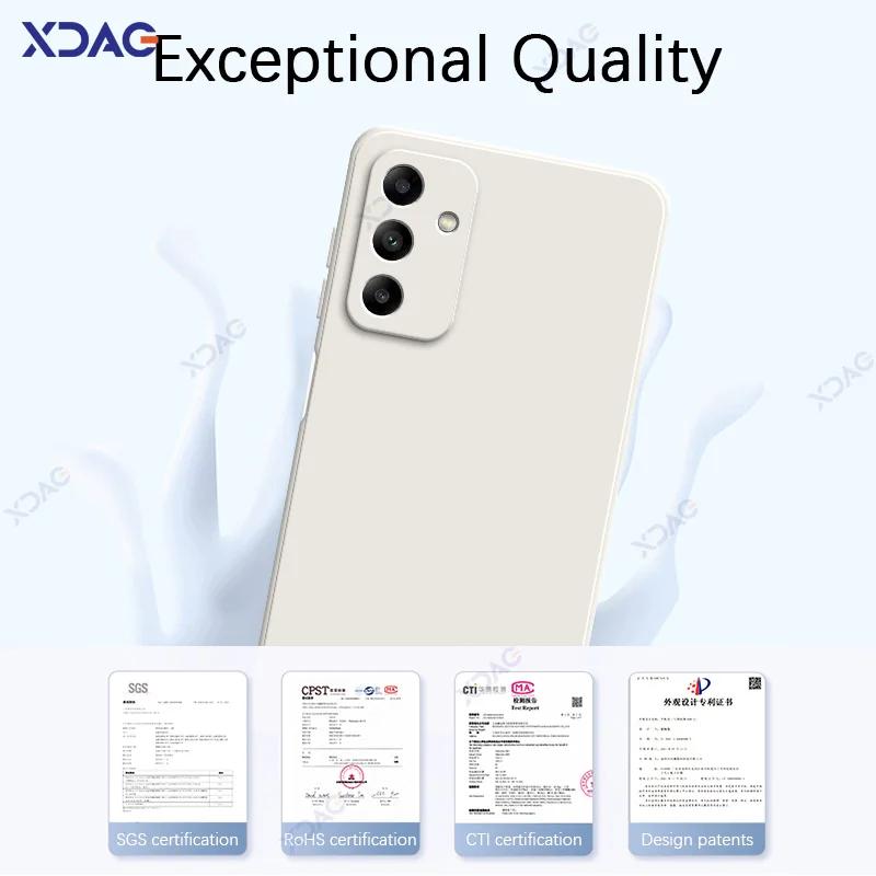 Fashion Cute Phone Case Cover for Samsung Galaxy A05 A05S Square Liquid Silicone Back Cover SamsungA05S Shield Fundas