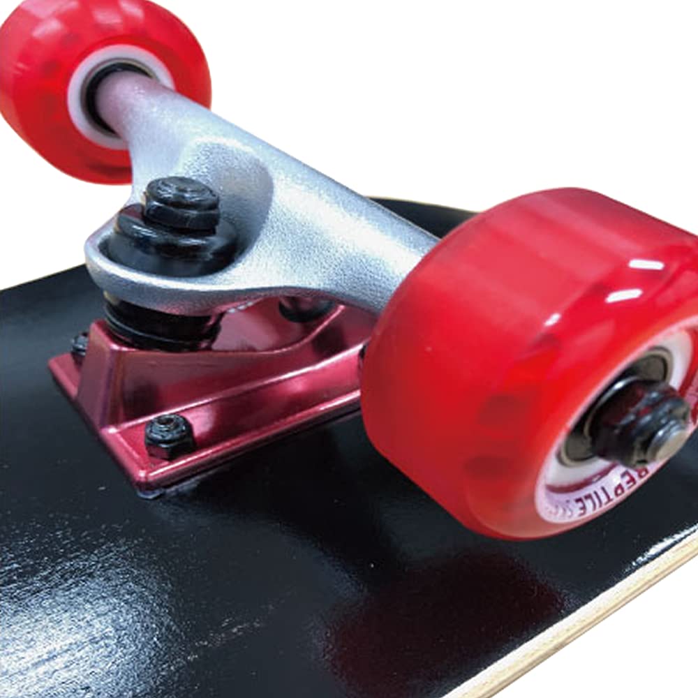 Silver Fox 31" Complete Skateboard, Super Hard, Black, SB4002