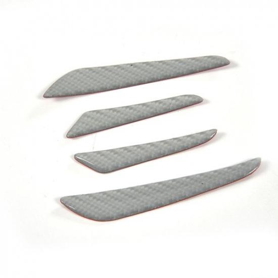 4pcs Anti-Scratch Silver Carbon Fiber Car Door Edge Protector Guards Trims Strip