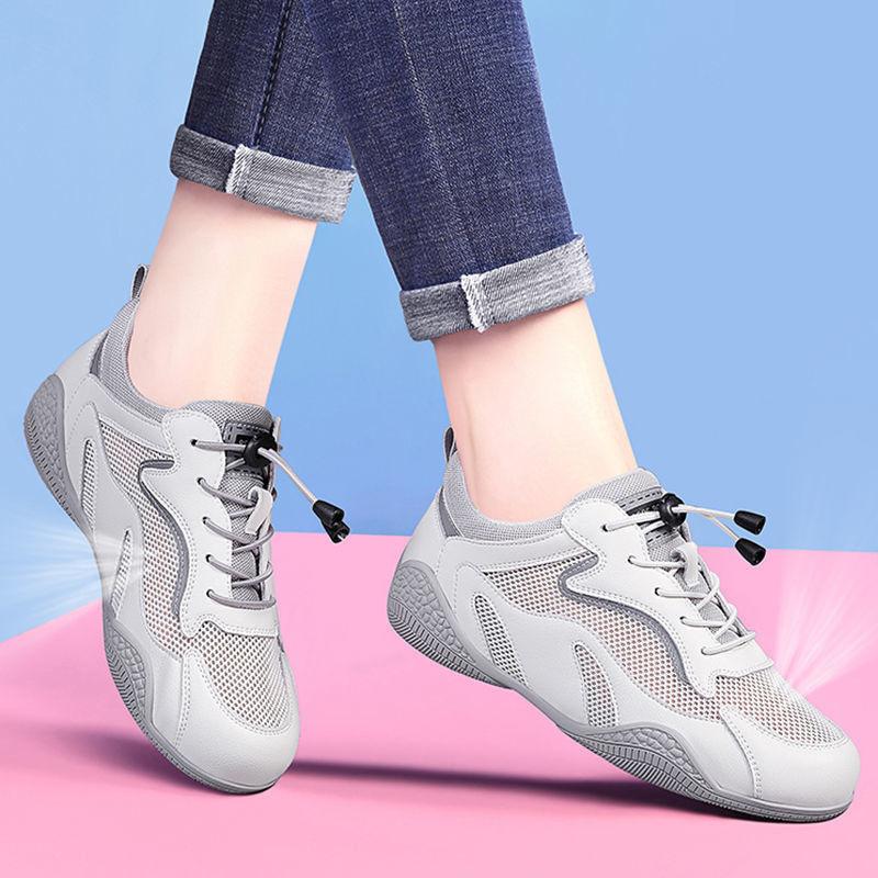 Mesh women's casual sports shoes breathable travel not tired feet flat women's net shoes autumn moral training women's shoes