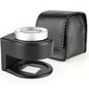 60X Coin Magnifier,Rechargeable 6 LED Metal Magnifier Glasses,USB Dual Power Portable Loupe For Jewelry Coin Stamp Textile Checking