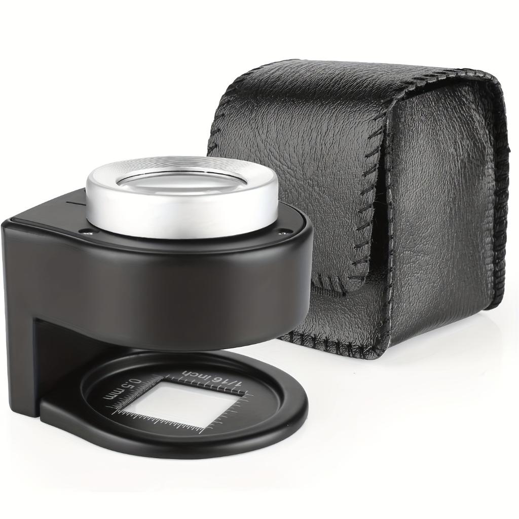 60X Coin Magnifier,Rechargeable 6 LED Metal Magnifier Glasses,USB Dual Power Portable Loupe For Jewelry Coin Stamp Textile Checking