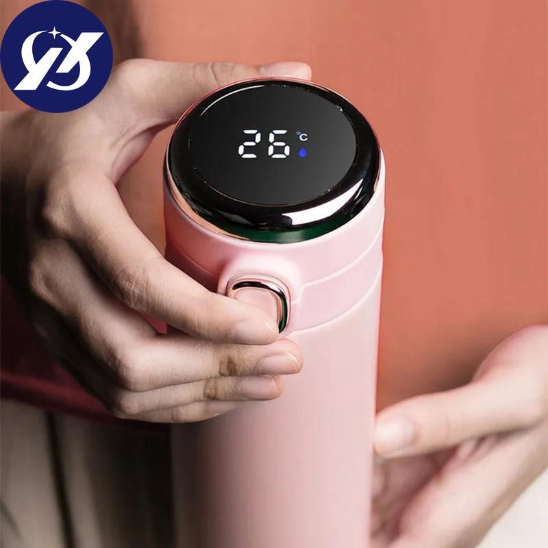 Inteligentní láhev na vodu z nerezové oceli s displejem teploty termoska Vakuová baňka Přenosná termoska Šálky na kávu a čaj Vánoční dárky