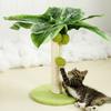 Green Leaves Cat Scratching Post Wooden Track Ball Scratch Post Pet Products  Climbing Activity