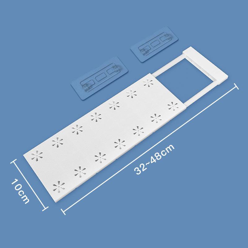 

Stretchable Wardrobe Closet Organizer Rack Punch-free Retractable Layers Board Wardrobe Storage Shelves for Kitchen Bathroom