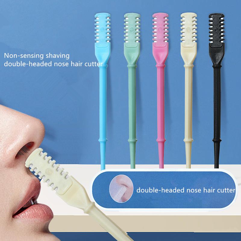 

Ручной триммер для волос в носу, вращающийся на 360°, для очистки носовой полости, бритва из нержавеющей стали, портативный моющийся нож для волос в носу, инструменты для стилей зелёный
