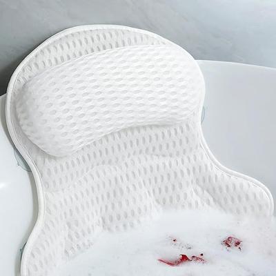 Vanový polštář Luxusní vanový polštář, opěrný polštář na záda,Ergonomický vanový polštář do vany s 3D/4D vzduchovou síťovinou,Přenosné příslušenství k vaně