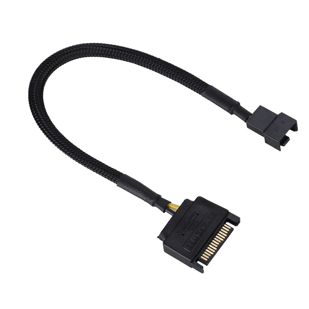 5Pcs SATA 15Pin To 4Pin Cooling Fan Power Adapter Cable Converter 22AWG Cable