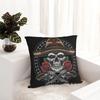 Guns N Roses Mexico Skull Pillowcase Polyester Cushion Cover Decorations Heavy Metal Throw Pillow Case Cover Home Zippered X
