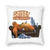 Happy Grizzy And The Lemmings Cushion Cover Sofa Home Decor Cartoon Lemmings Bear Square Throw Pillow Cover 45x45cm