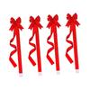 4x Christmas Cabinet Door Bows Supplies for Holiday Cabinets Party Supplies