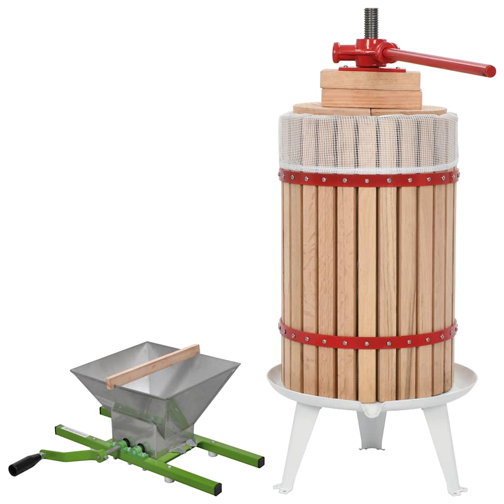Vidaxl 2-Piece Fruit and Wine Press and Crusher Set