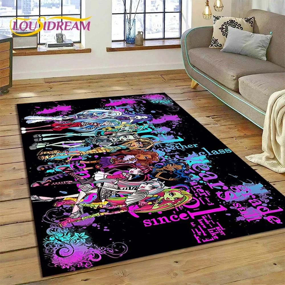 Cartoon Monster High Draculaura Vampire Rug Carpet for Living Room Bedroom Home Decor,Non-slip Decoration for Sofa Doormat Gift