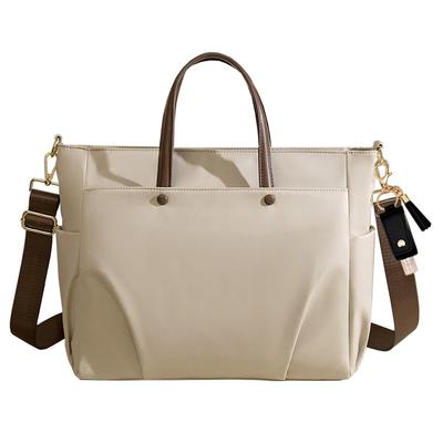 [CARRY ALL BEFORE ONE] Women's Business Tote Bag, Fits A415.6-inch PCs, 2-Way Shoulder Strap, Detachable Shoulder Strap, Exterior Pocket,