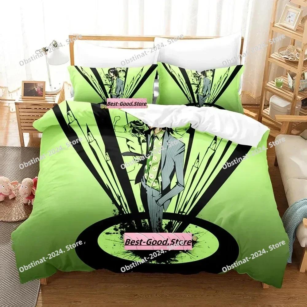 Bakuman Beding Set Printed Bed Linen Set With Pilowcase Soft Duvet Cover Soft Single Double Quen Super King-Sized Dimensionsd Dimensions Adult People