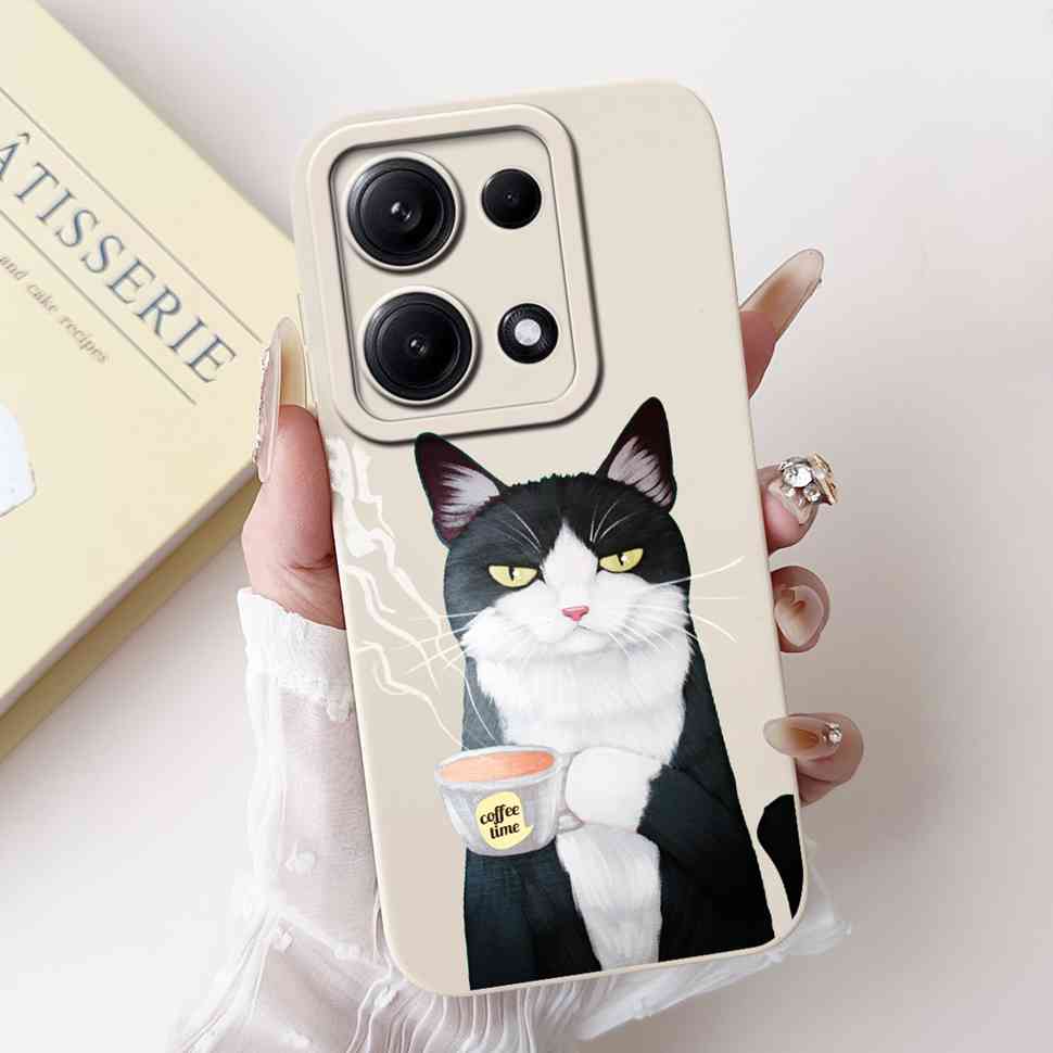 Simple Silicone Case For Redmi Note14S 4G Cute Panda Rabbit Shockproof Back Cover Note14 For Xiaomi Redmi Note 14 14S Cases