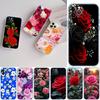 FM8 Beautiful Roses Flower Soft Shell Transparent Phone Case for Motorola Moto G7 G8 G9 G84 G85 G73 G24 G15 Z2 Play Power Plus